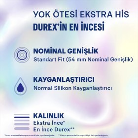 Resim Durex Yok Ötesi Ekstra His 20'li İnce Prezervatif Maksimum Hassasiyet İçin Tasarlandı 