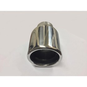 Resim 76lık Tekli Egzoz Ucu Eksoz Kafası Yuvarlak Çap 76mm Mm 7.6 Cm 76 Lık Düz Ucu Düz Kesik 
