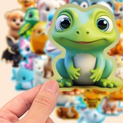 Resim 50 adet 3D Hayvan Stickerları Su Geçirmez Vinil Sticker Çıkartmaları Su Şişesi, Laptop, Telefon, Kaykay, Scrapbooking için, Yetişkinler için Parti Malzemeleri, Hediyeler ve Ödül 