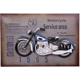 Resim Motorsiklet Tablo Pano Vintage Dekoratif Ev Ofis Hediyelik - 