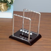 Resim Newton'un Salıncak Denge Topu - Siyah Taban Salıncak Oyuncak 6 Beyaz Top ile, Eğitici Fidget Oyuncak, Rahat ve Öğrenme için, Ofis ve Ev Dekoru, Dayanıklı Demir Yapı, Bilimsel Öğrenme Aksesuarı, Klasik Dairesel Tasarım, Sağlam Yapı 
