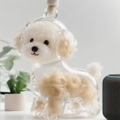 Resim 1 adet Şeffaf Plastik Pet Hair Anıtı Köpek Bardağı, Toplama ve Asma İçin Dayanıklı ve Hafif, Araba Kolye ve Kolyeler İçin Uygun 