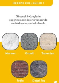 Resim Genel Markalar GRANİT COLORED Mermer ve Taş Yapıştırıcı 500GR BEJ 