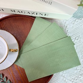 Resim 20 adet/Set, 2 Katmanlı Adet Yeşili Düz Renk Parti Peçeteleri 39.88X33.02cm, Düğün Doğum Günü Çay Partisi Dekorasyon Kağıt Havlular Restoran Otel Akşam Mutfak için Cadılar Bayramı, Noel Etkinliği ve Parti Malzemeleri 