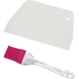 Resim İles Gurme Hamur Kesici + Silikon Yumurta Fırçası Büyük 2'li Set 