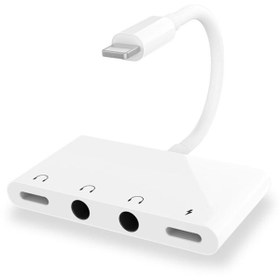 Resim Ally Iphone 11-11 Pro-XS-XR-7-8 4 In 1 OTG Ses Adaptörü Çift DC 