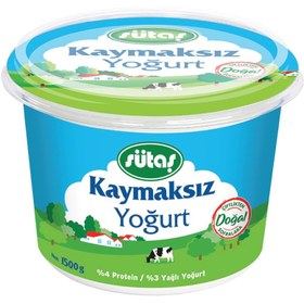Resim Sütaş Kaymaksız Yoğurt 1,5 Kg 