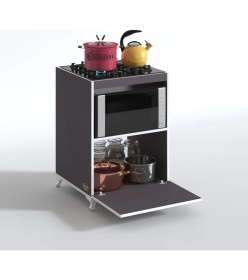 Resim Kenzlife ocak dolabı demi gri 85*60*57 mutfak modül mini fırın ankastre ocak için 