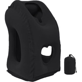 Resim Dmxtop Taşınabilir Seyahat Şişme Yastığı - Siyah (Yurt Dışından) 