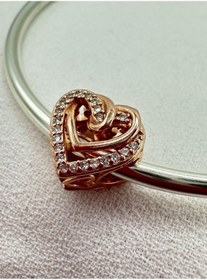 Resim My Story Işıltılı Iç Içe Geçen Kalpler Gümüş Charm 