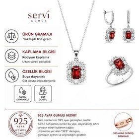 Resim Servi 925 Ayar Gümüş Radiant Baget Set-96 