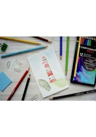 Resim Stabilo Aquacolor Arty Sulandırılabilir Kuru Boya Kalem Seti 12 Renk 