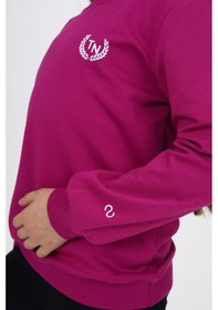 Resim Toontoy Kız Çocuk Göğüsü Tn Baskılı Sweatshirt Mürdüm 