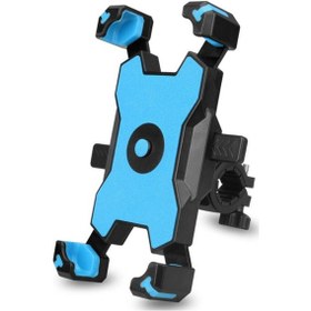 Resim Mufunye Motosiklet/bisiklet İçin 360 Döner Hızlı Kilitlemeli Telefon Tutucu - 3.5-6.8 İnç Akıllı Telefon Klipsi 