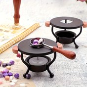 Resim 1 Set Metal Tripod Enkaustik Eritme Tenceresi, Mum Spatulası ve Hızlı Eritim Aracı ile 
