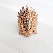 Resim MorMajor Silver Kızılderili Tasarım Gümüş Yüzük 