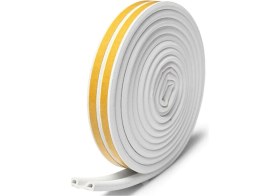 Resim Badem10 Yapışkanlı 50X2=100 Metre (BEYAZ) Kapı Pencere Bandı Fitili Soğuk İzolasyon Kauçuk Bantları 