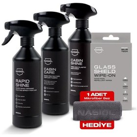 Resim Nasiol-SET 4-Araç Nano Koruma 5'li Seti Temel-Avantajlı Paket-Araç İçi ve Dışı Detailing Seti 