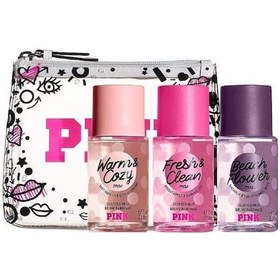 Resim Victoria's Secret Pink Beach Flower + Fresh&Clean + Warm&Cozy Vücut Spreyi 3 x 75 ML 