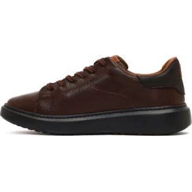Resim Derimod Erkek Kahverengi Bağcıklı Kalın Tabanlı Deri Sneaker 25WFD685318 
