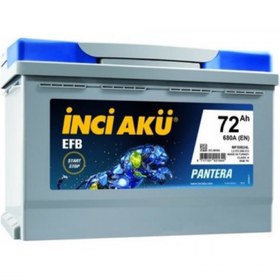 Resim İnci 12 V 75 Ah Amper EFB Max Tigris 750 A EN Akü Start Stop Akü 