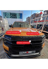 Resim Ford Ranger 2023- Yılı Ve Sonrası Uyumlu Kaput Rüzgarlığı 4mm Siyah 