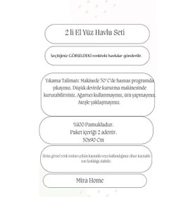 Resim 2 Li Lüks El Yüz Havlu Seti 50x90 Cm %100 Pamuklu Gramajlı Sija Lacivert 