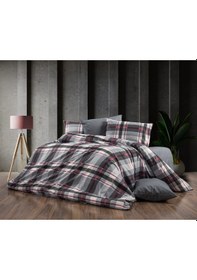 Resim Vionetta Lastikli Çarşaflı '2 Yastıklı Tek Kişilik Nevresim Takımı Antrasit Siyah 