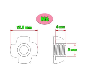 Resim Çakma Ağaç Somunu M6 Çinko 10 Adet - 