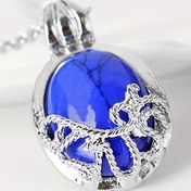 Resim 1 adet Film The Vampire Diaries Katherine Moda Anti-güneş Lapis Lazuli Kolye 