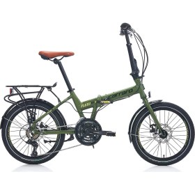 Resim Carraro Flexi 121D 350H 20" 21-V Md Mat Haki-Yeşil-Siyah Katlanır Bisiklet 
