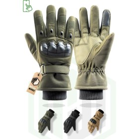 Resim Motiva Soğuk Hava Taktik Eldiven Içi Tüylü Bilek Lastikli Korumalı Askeri Airsoft 