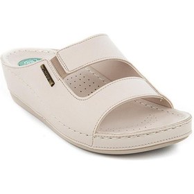 Resim Muya Panna Anatomik Taban Jel Destekli Topuk Dikeni Dört Mevsim Kadın Terlik Krem 