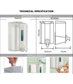Resim Vialli F4T Hazneli Köpük Dispenseri 1000 ml Şeffaf 