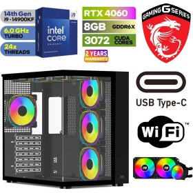 Resim MSI Gaming Pc Ddr5 – Rtx 4060 8gb – Intel I9 14900KF – 32GB 64GB Ram – 1 Tb M.2 SSD – Sıvı Sogutmalı – Windows 11 Pro Masaüstü Bilgisayar 