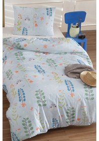 Resim Tek Kişilik Pamuklu Nevresim Takımı 3 Parça Cikcik Desen Mint / Yumuşak Dokulu Mint 