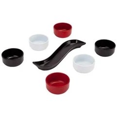 Resim Kapamarka 7 Parça Kahvaltı Seti Sosluk Iftariyelik Çerezlik Kırılmaz Melamin Çap 7 Cm 