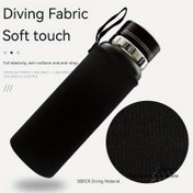 Resim 750/1000/1500 ml Şişeler için Siyah Polyester Yalıtımlı Su Şişesi Kılıfı - Yumuşak Dokunuşlu, Çarpışma ve Düşme Karşıtı Tasarım, İçecekleri Sıcak veya Soğuk Tutuyor, Dış Mekan Aktiviteleri için Mükemmel, Su Şişesi Tutucu 