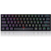 Resim REDRAGON K630 RGB DRAGONBORN BLUE SWITCH %60 Q TR MEKANİK OYUNCU KLAVYESİ SİYAH 