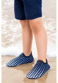 Resim Kiko Kids Point Havuz Plaj Erkek Çocuk Deniz Ayakkabısı 7514 Lacivert - Beyaz Lacivert - Beyaz 
