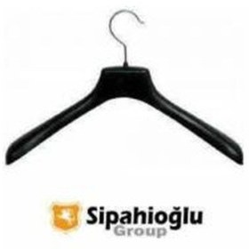 Resim Ceket Askısı Plastik Elbise Askısı 45Cm 50 Adet Siyah 