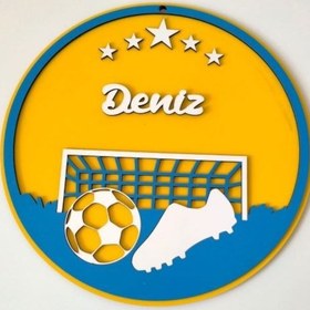 Resim Kapı Yuvarlak Kapı Süsü Sarı 