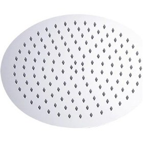 Resim T-May Banyo Sardes Oval Ince Tepe Duş Seti Başlığı 25X25 Paslanma Krom 