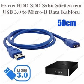 Resim Harici Hdd Sdd Sabit Sürücü Için Usb 3.0 - Micro-B Veri Kablosu 