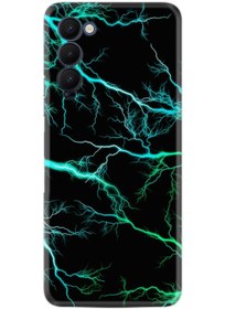 Resim TECNO Camon 18 Premier Kılıf Silikon Desen Özel Seri Green Thunder 1693 