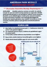 Resim Düğmeli Amerikan Park Modülü Aç-kapalı 