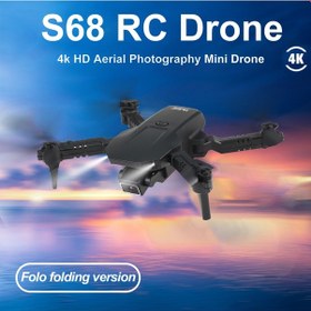 Resim Tenfowee 4k Kameralı S68 Rc Drone: Çocuklar İçin Katlanabilir Fpv Quadcopter, Yerçekimi Sensörü Ve Jest Kontrolü İle Kolay Kullanım 