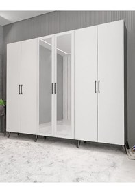 Resim Açelya Portmanto Vestiyer Füme Beyaz 270 cmM6 