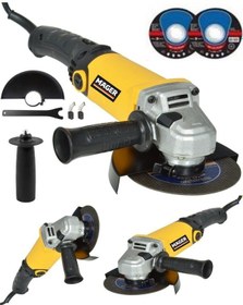 Resim Mager Avuç İçi Taşlama 115 Mm Devir Ayarlı 2 Adet Kesme Taşı 