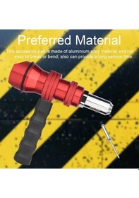 Resim Didadodo Alüminyum Alaşımlı Elektrikli Perçin Adaptörü Perçin Makinesi Dönüşüm Parça Seti Elektrikli Perçin 